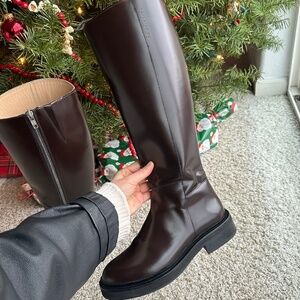 Allsaints Chocolate Brown Knee High Tall Boots